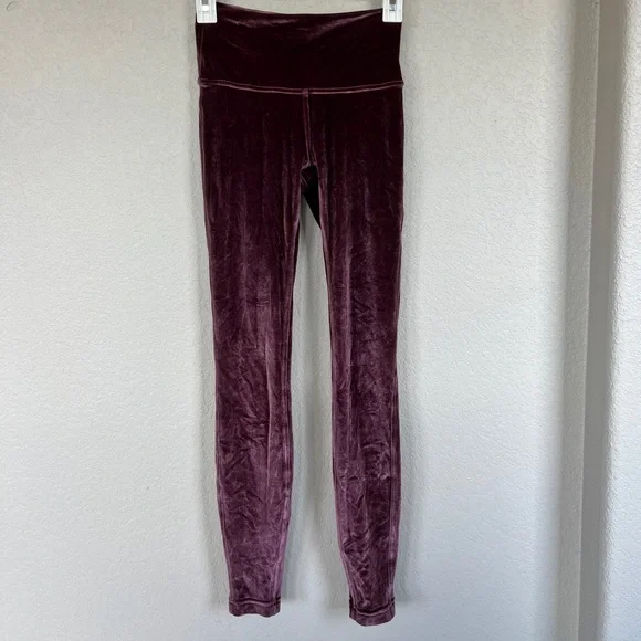 Rare Lululemon Wunder Lounge High-Rise Tight Velvet Leggings